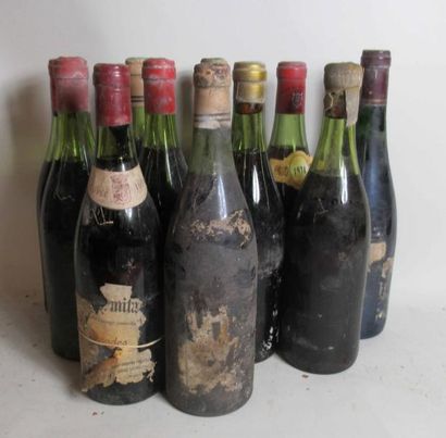 null 1 bouteille de CROZES HERMITAGE 1978 - On y joint 10 bouteilles de vin rouge...