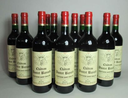 null 12 bouteilles de PONTET BAYARD Montagne Saint Emilion 1997 (en carton d'origine)...