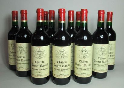 null 12 bouteilles de PONTET BAYARD Montagne Saint Emilion 1997 (en carton d'origine)...