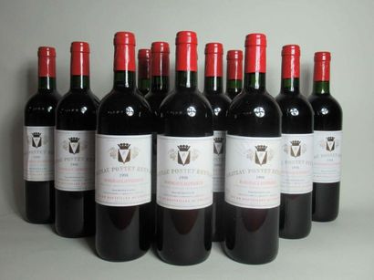 null 12 bouteilles de PONTET REYNAUD Bordeaux supérieur 1998 (en carton d'origine)...
