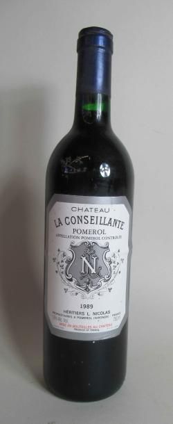 null 1 bouteille de CHATEAU LA CONSEILLANTE Pomerol Héritiers L. Nicolas 1989 