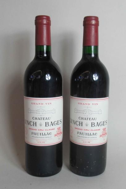 null 2 bouteilles de LYNCH BAGES - Pauillac Domaine Grand Cru Classé 1990 