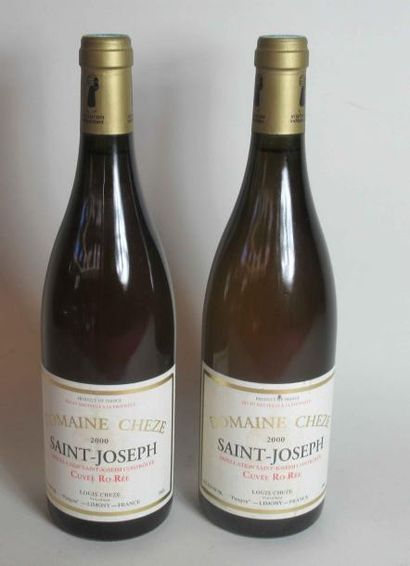 null 2 bouteilles de SAINT JOSEPH Domaine Chèze Cuvée Ro-Rée 2000 