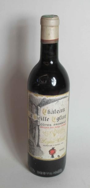 null 1 bouteille de CHATEAU LA VIEILLE EGLISE Côtes Fronsac Domaine Lajus Seurt 1966...