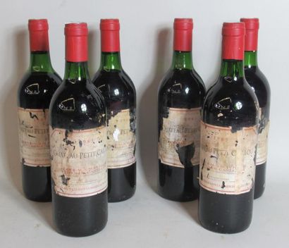 null 6 bouteilles de CHATEAU PETIT CAILLOU Bordeaux supérieur Côtes de Castillon...