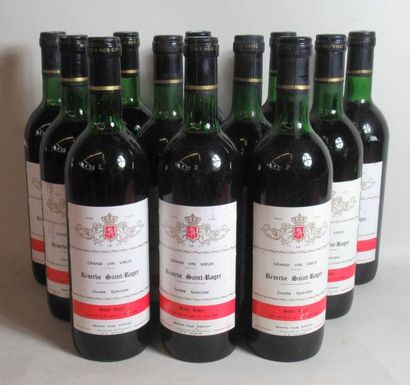 null 12 bouteilles de vin rouge RESERVE SAINT-ROGER Grand Vin Vieux Sélection Roger...