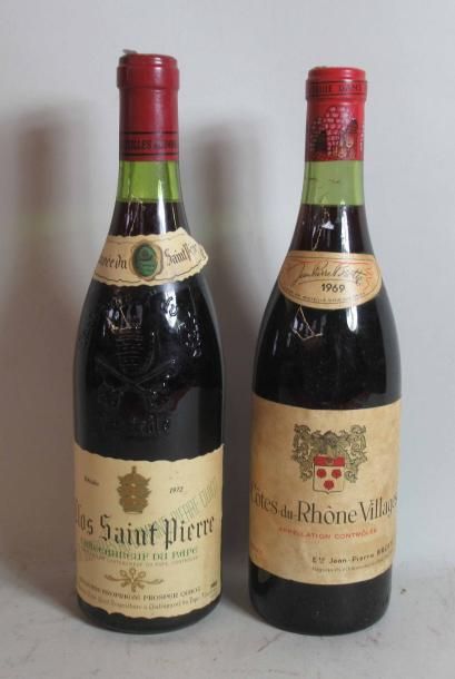 null 1 bouteille de COTES DU RHONE VILLAGE Domaine Jean-Pierre Brotte 1969 1 bouteille...
