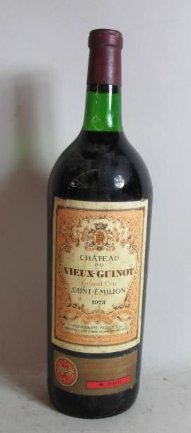 null Magnum de CHATEAU DU VIEUX GUINOT Saint Emilion Grand Cru Vignobles Rollet 1973...
