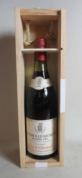 null 1 bouteille de CHAMBOLLE MUSIGNY Domaine Henri de Villamont 1970 (caisse bois...