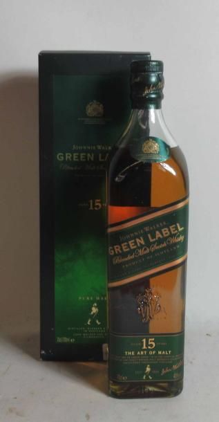 null 1 bouteille de Whisky JOHNNIE WALKER GREEN LABEL 15 Years Old (dans son emboitage...