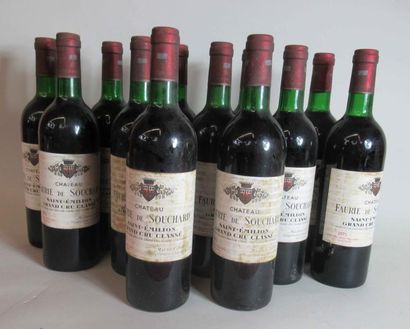 null 12 bouteilles de CHATEAU FAURIE DE SOUCHARD Saint Emilion Grand Cru Classé Domaine...