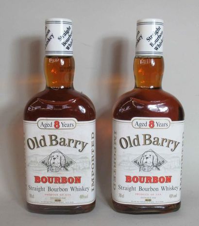 null 2 bouteilles de BOURBON OLD BARRY 8 ans d'âge 