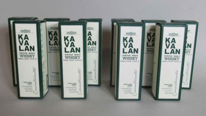null 10 échantillons mignonettes de KAVALAN Single Malt Whisky (50ml) (avec emboitage...
