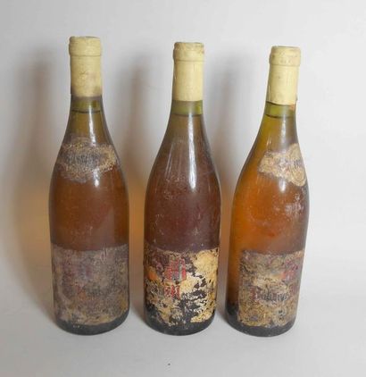 null 3 bouteilles de PULIGNY MONTRACHET blanc Domaine Michelot 1984 