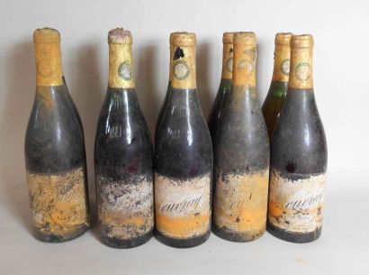 null 10 bouteilles de VOUVRAY Domaine Clovis Lefevre 1959 (étiquettes abimées) 