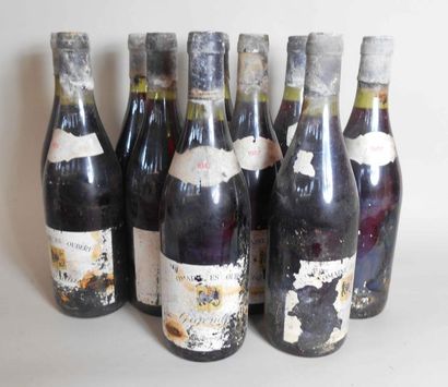 null 10 bouteilles de GIGONDAS Domaine Les Gouberts 1982 (étiquettes abimées) 