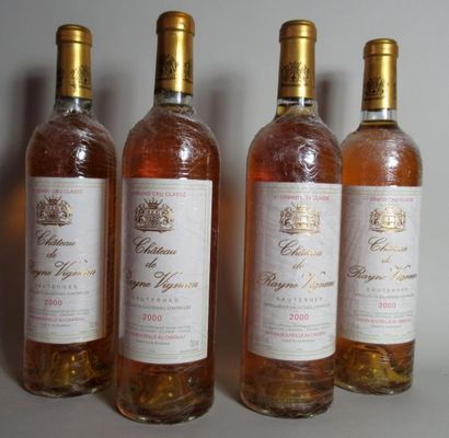 null 4 bouteilles de CHATEAU DE RAYNE VIGNEAU Sauternes Premier Grand Cru Classé...