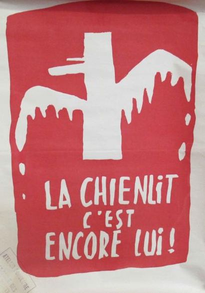 null Affiche Mai 1968 "La Chienlit c'est encore lui" (deuxième affiche sortie de...
