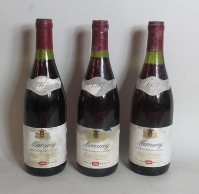 null 3 bouteilles de MERCUREY Domaine Joseph Vernaison 1977 