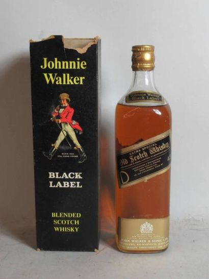 null 1 bouteille de Whisky JOHNNIE WALKER BLACK LABEL (avec son emboitage d'origine)...