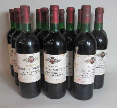 null 12 bouteilles de CHATEAU FAURIE DE SOUCHARD Saint Emilion Grand Cru Classé Domaine...