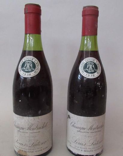 null 2 bouteilles de CHASSAGNE MONTRACHET rouge Domaine Louis latour 1978 