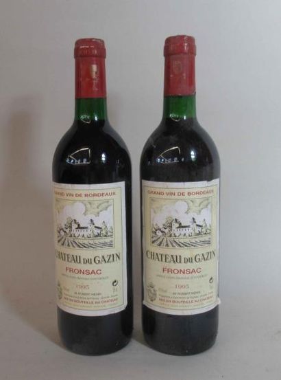 null 2 bouteilles de CHATEAU du GAZIN Fronsac Domaine Robert Henri 1995 