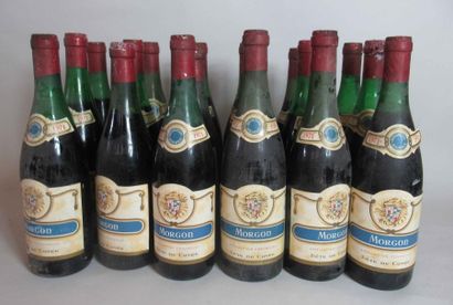 null 18 bouteilles de MORGON Tête de Cuvée Aujoux et Cie 1971 