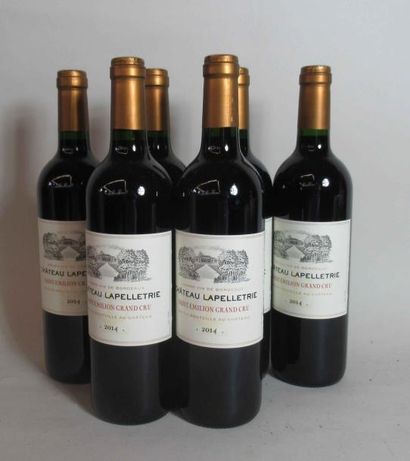 null 6 bouteilles de Chateau LAPELLETRIE St Emilion Grand Cru 2014 