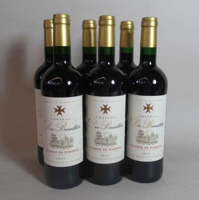 null 6 bouteilles de Chateau Des BARAILLOTS Lalande de Pomerol 2015 