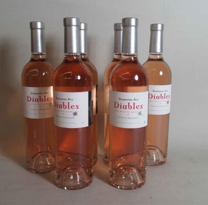 null 6 bouteilles de Domaine des DIABLES Côtes de provence rosé 2016 