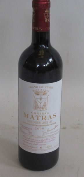 null 1 bouteille de CHATEAU MATRAS Saint Emilion Grand Cru 2009 (N°12280) 