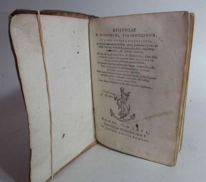 null SAINT JEROME "Epistolae Hieronymi Stridoniensis et libri" Un volume in-8 - Paulum...
