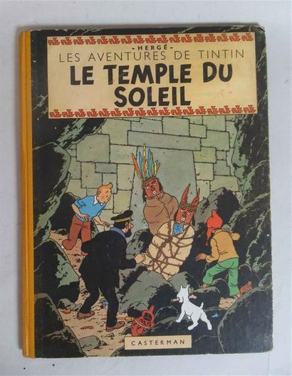 null HERGE - Tintin - Le Temple du Soleil - 4e plat B5 – 1951 (rares brunissures...