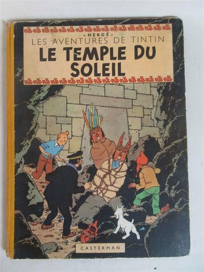 null HERGE - Tintin - Le Temple Soleil - 4e plat B3 – 1949 (quelques salissures en...