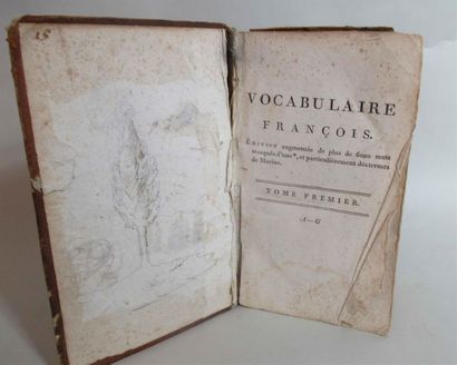 null 1 livre "Vocabulaire François" Calixte Volland, 1804 