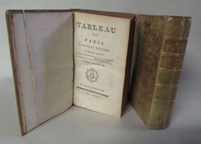 null "Tableau de Paris Nouvelle édition" 8 tomes en deux volumes en reliure parchemin...