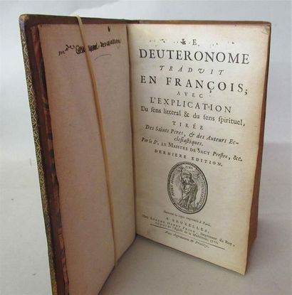 null LE MAISTRE DE SACY Louis ISAAC "Le Deutéronome" Dernière édition, un volume...