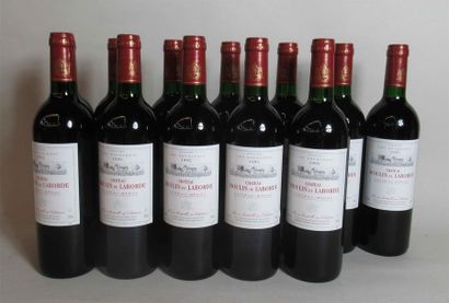 null 12 bouteilles de Chateau MOULIN de LABORDE Listrac-Médoc 1995 