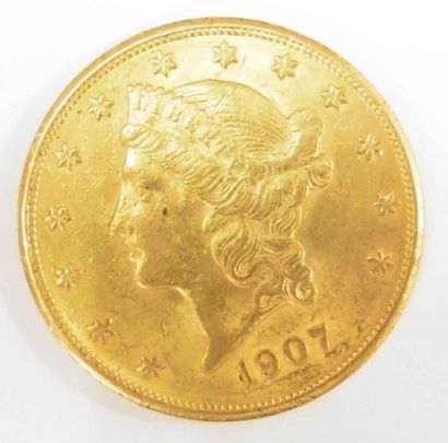 null Pièce de 20 dollars United States of America en or – 1907 Pièce vendue sur désignation,...