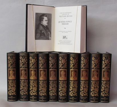 null "Oeuvres complètes de VICTOR HUGO" 11 volumes reliés - Edition Jean de Bonnot...