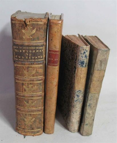 null Lot de quatre volumes reliés dont : L'Agronomie, LEFOUX 