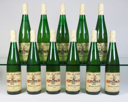 null 11 bouteilles VIN D'ALSACE GEWURZTRAMINER 1997 Armand Hurst, niveaux : 2 à 4...