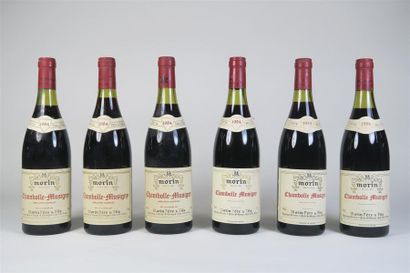 null 6 bouteilles CHAMBOLLE MUSIGNY 1984 Morin Père & Fils, étiquettes très légèrement...
