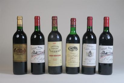 null 6 bouteilles : 1 bouteille CHÂTEAU GRAND CLAPEAU OLIVIER 1985 Haut Médoc, niveau...