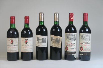 null 6 bouteilles : 2 bouteilles CHÂTEAU DASSAULT 1973 Saint Emilion, niveaux : bas...