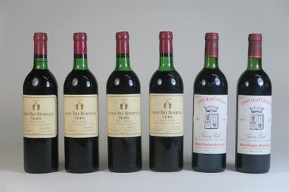 null 6 bouteilles : 4 bouteilles CHÂTEAU HAUT BEYCHEVELLE 1980 Saint Julien, niveaux...