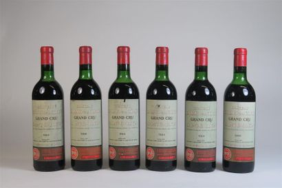 null 6 bouteilles : 4 bouteilles CHÂTEAU GUILLARD DE LA GORCE 1964 GC Saint Emilion,...