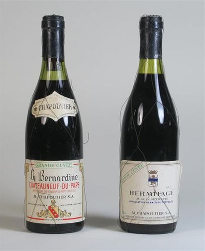 null 2 bouteilles : 1 bouteille HERMITAGE SIZERANNE Grande Cuvée NM Chapoutier, étiquette...