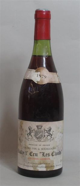 null 1 bouteille RULLY 1 er Cru "les Clouds" 1979 H et P Jacqueson, étiquette et...